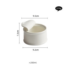 Bol à dessert créatif en céramique blanc en forme de canette, 200 ml, pour soupes, ragoûts, sauces, poudings, idéal pour hôtels et restaurants - Product Image 6