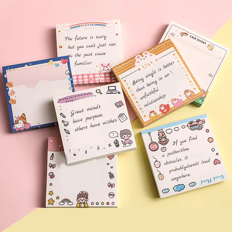 cute transparent sticky notes post memo pad sticky notes custom logo sticky note pad