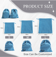 Sac à cordon en polyester épaissi personnalisé en gros, plusieurs couleurs, logo imprimé, petite pochette cadeau, sac de fête pour mariage