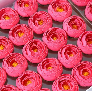 Inicio Aniversario de Bodas de San Valentín Decoración DIY 50PCs Cabeza de flor de peonía Flor de jabón artificial