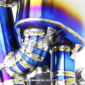 Auto Valved Catback Muffler untuk Audi <span class=keywords><strong>R8</strong></span> V8 4.2L 2007-2013 Titanium biru pabrik katup X pipa Catback Muffler knalpot melarikan diri - Product Image 4