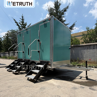 Cabine de toilettes publique préfabriquée Wetruth avec panneau mural en EPS, structure en acier et ventilation pour installations extérieures et camps