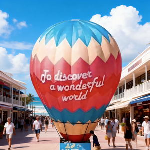 Ballon à <span class=keywords><strong>air</strong></span> chaud gonflable en PVC Oxford avec logo personnalisé, globe à neige, résistant aux UV, imperméable, pompe électrique à courant alternatif, publicité - Product Image 5