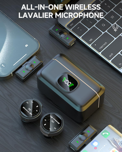 <b>Wireless</b> Microphone Camera Phone 3 in 1 Vlog Interview Live Stream <b>Wireless</b> Microphone Coin Lapel Clip Lavalier Microphone - Product Image 4