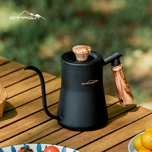 Bouilloire à café en acier inoxydable avec couvercle, résistante à la chaleur, pour le camping - Product Image 3