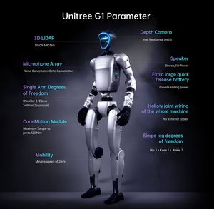 Robot Humanoide Unitree G1, Agente de IA Bípedo Avanzado, 127 cm de Altura, Plataforma Biónica Plegable para Investigación Científica en Laboratorios - Product Image 6