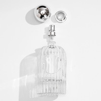Flacon de parfum en verre noir de luxe vide pour peinture et cosmétiques, 50 ml, 100 ml, avec étiquette personnalisée, bouchon en plastique et emballage en boîte, impression sérigraphique