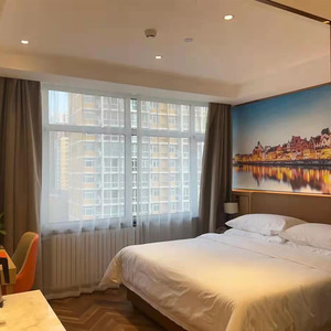 Cama doble de diseño romántico para hoteles, muebles de vestíbulo de madera duraderos, tela MDF, decoración de dormitorio de bajo presupuesto, plan de diseño gratuito - Product Image 2