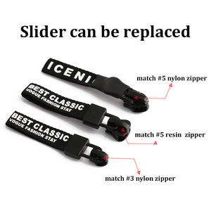 Tùy Chỉnh In Ấn Logo Dệt Dây Kéo Puller #5 Vải <span class=keywords><strong>Zip</strong></span> Thanh Trượt Tự Động Khóa Dệt Dây Kéo Kéo - Product Image 6