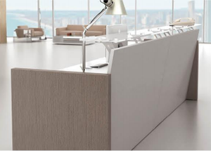 Mostrador de Recepción Largo para Oficina Sunshine Wood, Mostrador de Recepción Moderno con 2 Gabinetes Laterales YS-RCT04 - Product Image 4