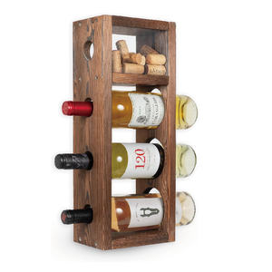 Casier à vin vertical en bois de <span class=keywords><strong>cuisine</strong></span> avec rangement en liège pour support de rangement et étagère de comptoir à la maison - Product Image 2