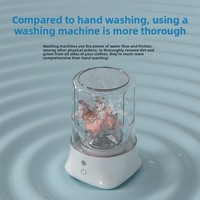 Mini-tasse de lavage portable USB étanche en plastique pour sous-vêtements et chaussettes, idéale pour l'extérieur et le voyage transfrontalier