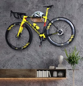 20 pouces plate-forme planche de <span class=keywords><strong>surf</strong></span> porte-vélos <span class=keywords><strong>garage</strong></span> montage mural vélos gros pneu porte-vélos en bois bambou attelage montage porte-vélos mur - Product Image 3