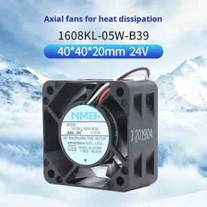 <span class=keywords><strong>Minebea</strong></span> <span class=keywords><strong>NMB</strong></span> 4020 Fanuc พัดลม0.07A 24V ลูกบอลไฟฟ้าพลาสติก ODM ปรับแต่งได้40มม. เส้นผ่าศูนย์กลาง6500rpm 1608KL-05W-B39 - Product Image 2
