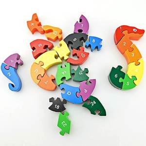 <span class=keywords><strong>Puzzle</strong></span> con alfabeto in legno blocchi di costruzione in legno <span class=keywords><strong>Puzzle</strong></span> in legno animale per bambini <span class=keywords><strong>Puzzle</strong></span> giocattoli-Kit elefante e Snack - Product Image 3