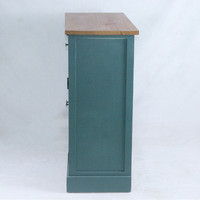 Table console d'entrée verte/armoire latérale meubles de salon meubles de maison moderne en bois massif avec 2 tiroirs et 2 portes