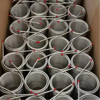 Tube en spirale en acier inoxydable TP304 TP316L ASME A269, tubes en titane, échangeur de chaleur en spirale pour condenseur, tube de refroidissement
