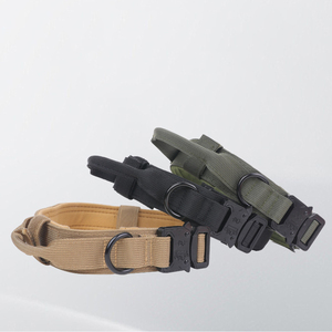 <span class=keywords><strong>Collar</strong></span> de Nailon Ajustable para Perros de Entrenamiento Táctico con Mango de Control y Hebilla Resistente, Hebilla de Liberación Rápida, Hebilla Metálica - Product Image 4