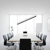 Lumière de bande LED, lustre en aluminium en forme de barre pour hôtel, lumière de grille, à intensité variable, CRI élevé 90