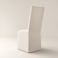 Chaise de salle à manger moderne de luxe rembourrée à dossier haut, chaise individuelle en tissu design pour la maison, l'hôtel, la cuisine, le restaurant