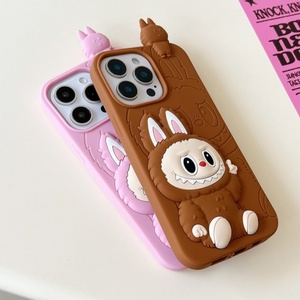 Cartoon papa rabbit design 3D silicone cute mobile phone case girls rubber <b>cover</b> for iPhone 17 pro max 16 15 14 12 11pro - Product Image 2