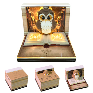 3D Memo Pad Tùy Chỉnh <span class=keywords><strong>Notepad</strong></span> Dễ Thương Owl Ma Thuật Lịch Giấy Cắt Bookmark Lâu Đài Ánh Sáng Hộp Kawaii Văn Phòng Phẩm Sinh Nhật Món Quà Giáng Sinh - Product Image 1
