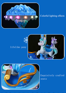 Carrusel de animales oceánicos de 3 plazas de alta calidad Paseo de monedas para niños para Parque de Atracciones Fibra de vidrio - Product Image 5