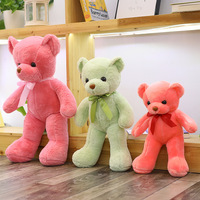 Ours en peluche rembourrés en coton PP de différentes couleurs, personnalisables, avec oreilles mobiles - Cadeaux amusants et mignons pour bébés