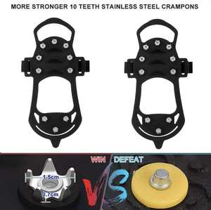 Prezzo di fabbrica antiscivolo pinze di ghiaccio per stivali scarpe da trekking all'aperto pinze da neve ramponi punte scarpe da neve - Product Image 5