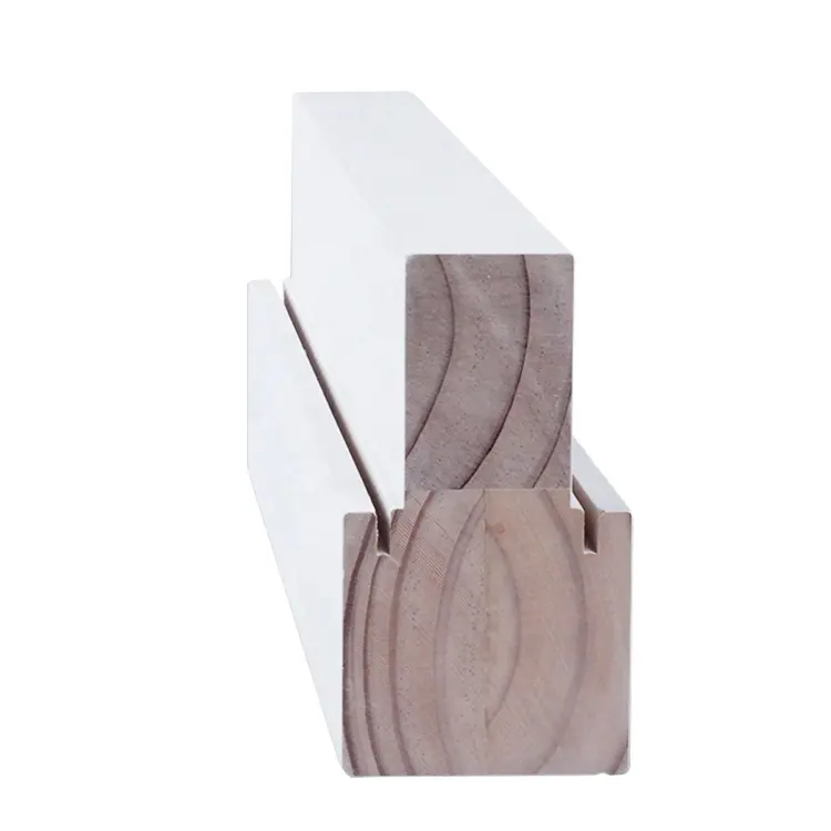 Molde de madeira para janela de porta exterior, molde branco para janela de madeira solida, extrusão de molde