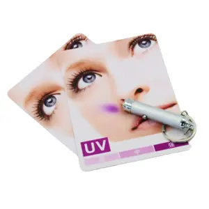 מפעל מותאם אישית קידום מכירות מתנה 85*54mm כרטיס אשראי גודל UV מבחן כרטיס