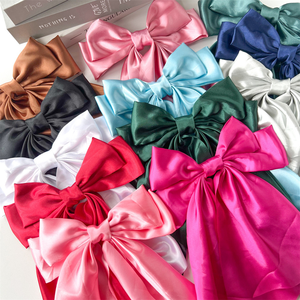 ปิ่นปักผมรูปผีเสื้อสำหรับผู้หญิงกิ๊บติดผมโบว์ใหญ่หางยาวสีทึบ - Product Image 5