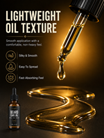 Huile de Soin Professionnelle pour Barbe : Kératine, Peptides, Collagène – Répare, Anti-Âge, Lifting, Brillance Intense – Solution de Luxe pour l'Entretien