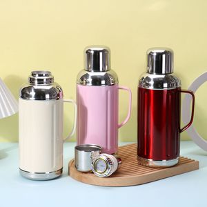 Stainless Steel <b>Thermos</b> Flask With Mechanical Dial Large Capacity <b>Tea</b> Brewing Pot For Home Use - Product Image 1