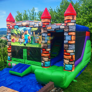 Grand videur gonflable commercial <span class=keywords><strong>de</strong></span> PVC <span class=keywords><strong>de</strong></span> maison <span class=keywords><strong>de</strong></span> rebond d'artisanat <span class=keywords><strong>de</strong></span> mine moderne avec le château plein d'entrain <span class=keywords><strong>de</strong></span> toboggan pour des cavaliers <span class=keywords><strong>de</strong></span> partie d'enfants - Product Image 2