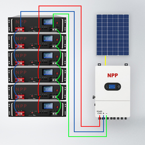 מערכת סוללות LiFePO4 48V ניתנת לערום והתקנה בארון, תומכת CAN, היברידית סולארית לרשת, 10 קילוואט-שעה, 6000 מחזורי טעינה. - Product Image 4