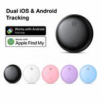 Traceur MFi BLE Apple Find My & Google Find Hub, localisateur intelligent à double système avec batterie remplaçable CR2032