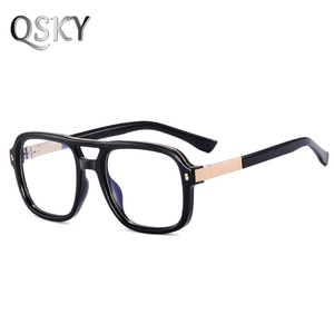 81186 haute qualité hommes <span class=keywords><strong>anti</strong></span>-réflexion double pont métal <span class=keywords><strong>bleu</strong></span> lumière bloquant lunettes hommes oeil <span class=keywords><strong>verre</strong></span> cadre <span class=keywords><strong>anti</strong></span> lumière bleue - Product Image 1