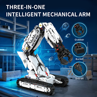 Kit de construction de bras robotique 975 pièces 3 en 1 avec télécommande, 4 moteurs, griffes, briques à chenilles, jouet STEM, voitures, cadeau pour enfants et adolescents
