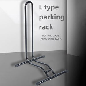 Nuevo Soporte de <span class=keywords><strong>Bicicletas</strong></span> Independiente que Ahorra Espacio, Soporte de Piso para <span class=keywords><strong>Bicicletas</strong></span> con Diseño en L, Soporte Portátil de Acero - Product Image 2