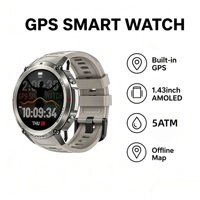 Montre connectée robuste pour homme 2026 DM59 avec GPS intégré, cartes hors ligne, étanchéité 5ATM, appels Bluetooth, suivi sportif, logo personnalisé OEM