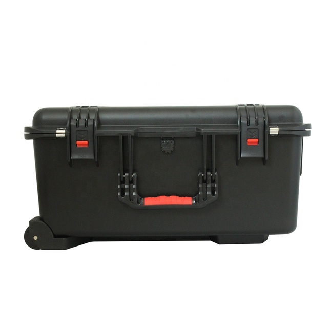 PP-5527 Custom Hard Laptop case Protective Plastic Compact Security Case for Valuables with Wheels