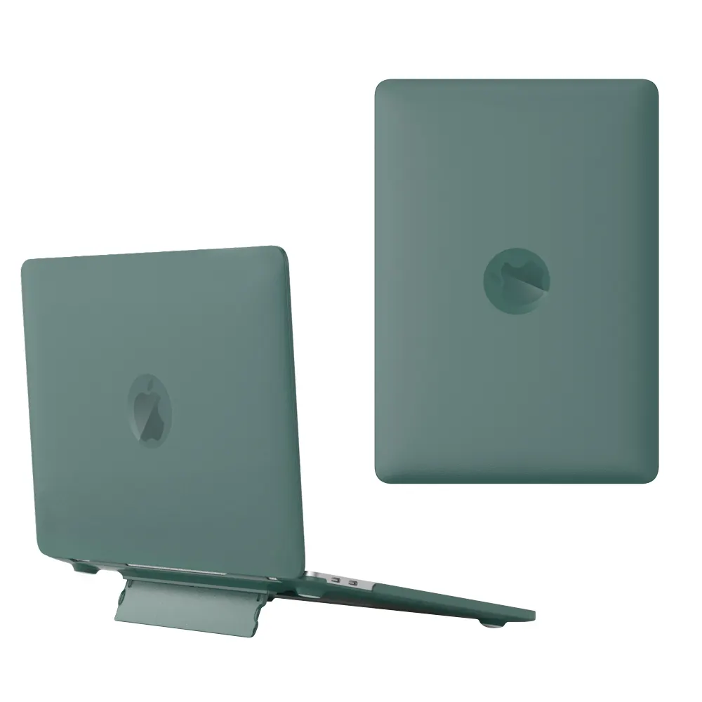 Dizüstü Macbook çantası Pro 13 aksesuarları mat PC sert kapak için Macbook Air 13 12 M1 kılıf standı ile