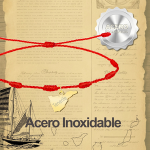 Bracciale Tennis in acciaio color oro con mappa di Tenerife bracciale accessorio moda 7 nodi - Product Image 3