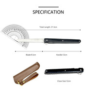 Couteau pliant de poche portable en acier inoxydable 3Cr13, couteau tactique, manche en bois Pakka, personnalisation OEM prise en charge, emballage