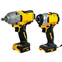 Set Perkakas DeW Yellow Series Berkualitas Tinggi Tanpa Sikat, Termasuk Impact Wrench, Drill Driver, Angle Grinder, Perkakas Genggam 20V Warna Kuning