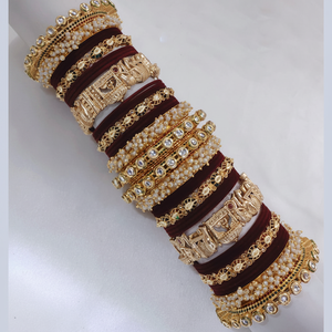 Elegant Semi Bridal Gold Plated Austrian Potassium Stone <b>Beads</b> Jewelry <b>Set</b> for Women Wedding and Special Occassion Collection - Product Image 2