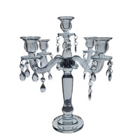 Chandelier en cristal de pièce maîtresse de mariage d'usine directement bougeoir en cristal romantique européen décoration de table bougeoir