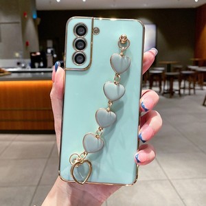 Placca di lusso Love Heart catena del braccialetto del telefono per <span class=keywords><strong>Samsung</strong></span> <span class=keywords><strong>S22</strong></span> <span class=keywords><strong>PLUS</strong></span> A52/A32/A73/A53 per <span class=keywords><strong>Samsung</strong></span> S23 Ultra - Product Image 3