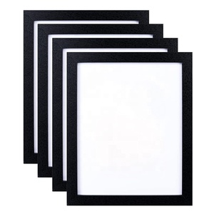 Rustik siyah ahşap resim çerçevesi desen HD pleksiglas fotoğraf çerçevesi duvar veya masa üstü ekran - Product Image 4